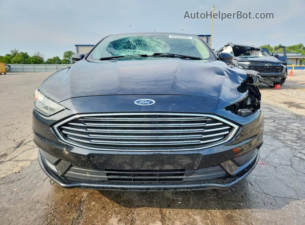 3FA6P0LU3JR197600 2018 FORD FUSION Black Front view