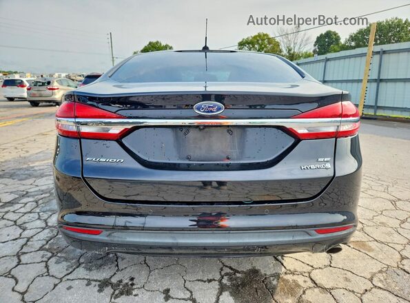 3FA6P0LU3JR197600 2018 FORD FUSION Black Rear view