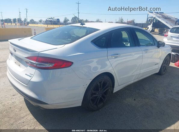 3FA6P0LU3JR248495 2018 FORD FUSION HYBRID White Задня права чверть
