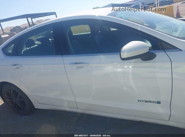 3FA6P0LU3JR248495 2018 FORD FUSION HYBRID White Вид задньої частини салону