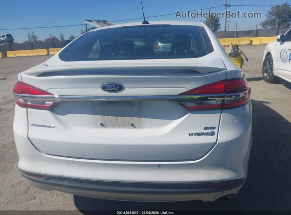 3FA6P0LU3JR248495 2018 FORD FUSION HYBRID White 