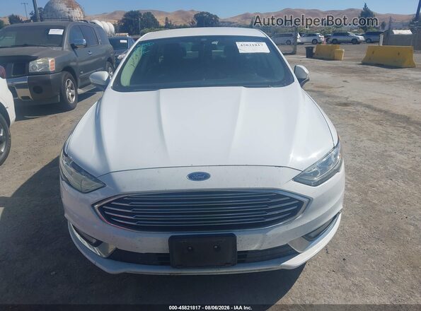3FA6P0LU3JR248495 2018 FORD FUSION HYBRID White Вид щитка приладів