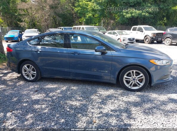 3FA6P0LU3JR261604 2018 FORD FUSION HYBRID Blue Սալոնի հետևի տեսք