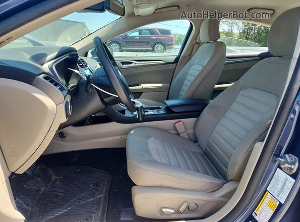 3FA6P0LU3KR113244 2019 FORD FUSION Синий Вид салона спереди