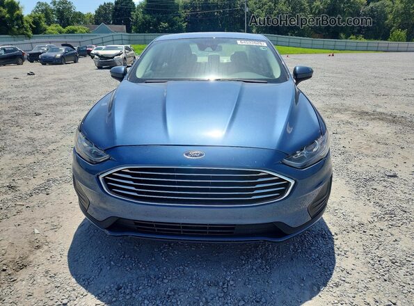 3FA6P0LU3KR113244 2019 FORD FUSION Синий Вид спереди