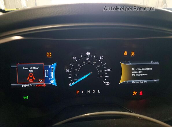 3FA6P0LU3KR157809 2019 FORD FUSION Maroon Вид щитка приладів