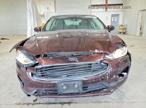 3FA6P0LU3KR157809 2019 FORD FUSION Maroon Вид спереду