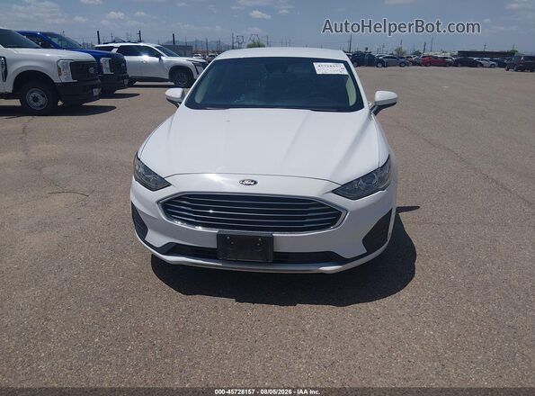 3FA6P0LU3KR211609 2019 FORD FUSION HYBRID White წინა პანელის ხედი