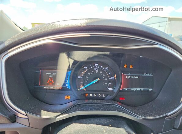 3FA6P0LU3KR212727 2019 FORD FUSION White Вид щитка приладів