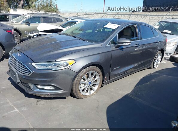 3FA6P0LU4HR141790 2017 FORD FUSION HYBRID Черный Передняя левая четверть
