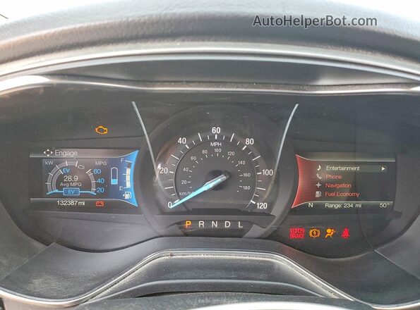 3FA6P0LU4HR402013 2017 FORD FUSION Gray Instrument cluster view