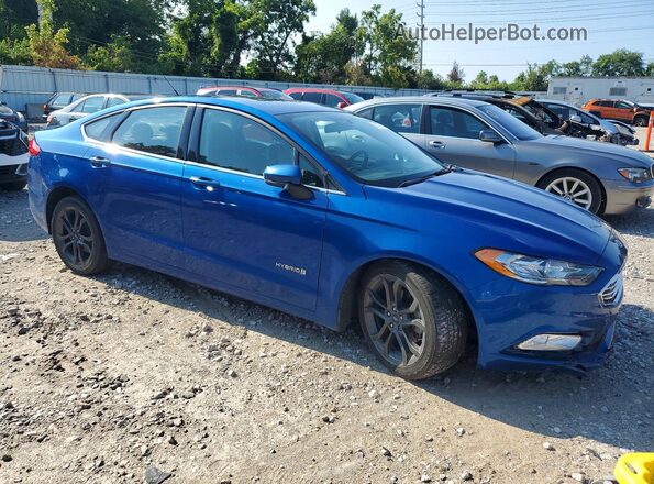 3FA6P0LU4JR128351 2018 FORD FUSION Blue Առջևի աջ