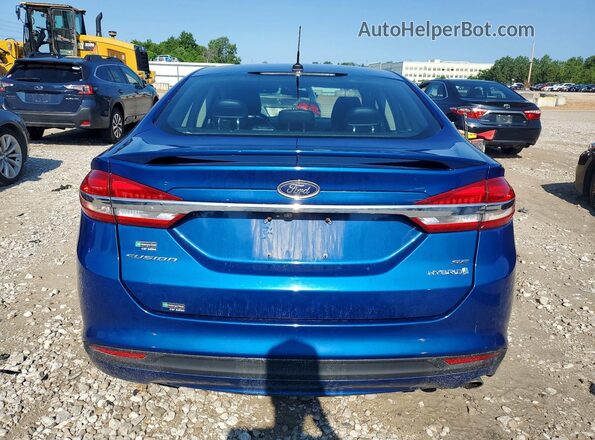 3FA6P0LU4JR128351 2018 FORD FUSION Blue Հետևի տեսք