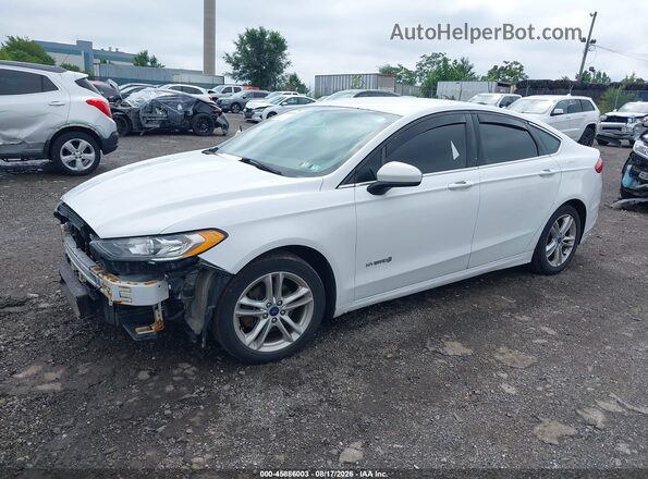 3FA6P0LU4JR152519 2018 FORD FUSION HYBRID Белый Передняя левая четверть