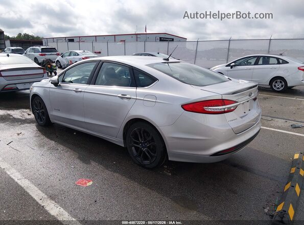 3FA6P0LU4JR170311 2018 FORD FUSION HYBRID Silver Trasero izquierdo