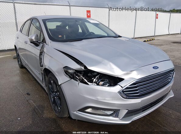 3FA6P0LU4JR170311 2018 FORD FUSION HYBRID Silver Vista frontal