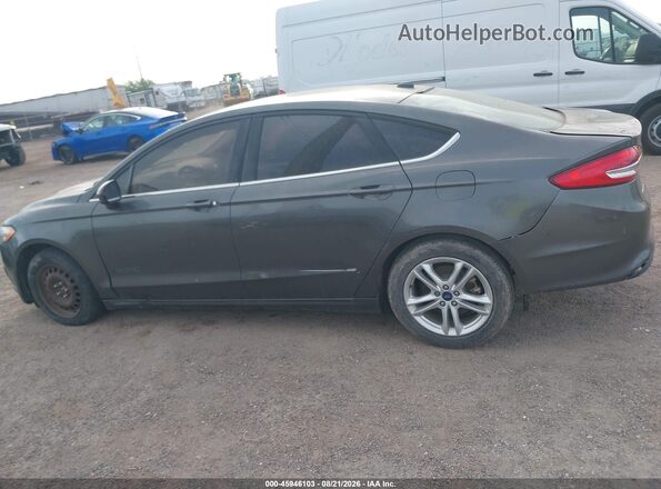 3FA6P0LU4JR226134 2018 FORD FUSION HYBRID Gray უკანა სალონის ხედი