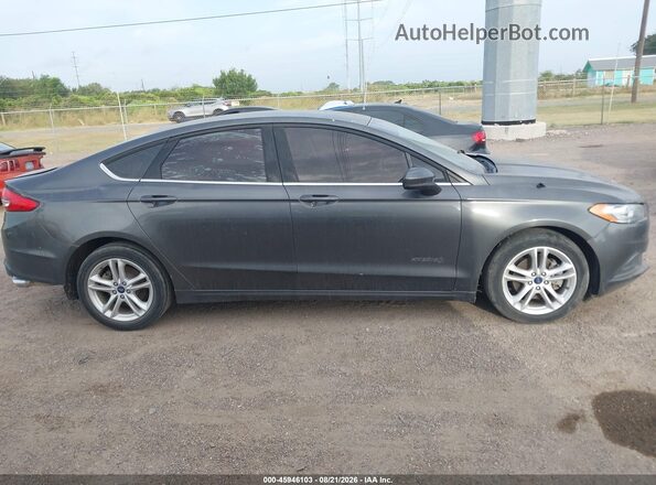 3FA6P0LU4JR226134 2018 FORD FUSION HYBRID Gray ხელსაწყოთა პანელის ხედი