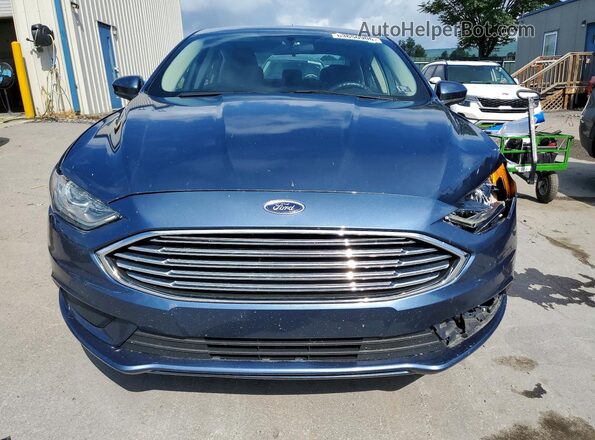 3FA6P0LU4JR275883 2018 FORD FUSION Blue Front view