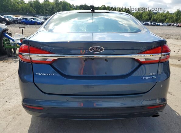 3FA6P0LU4JR275883 2018 FORD FUSION Blue Rear view