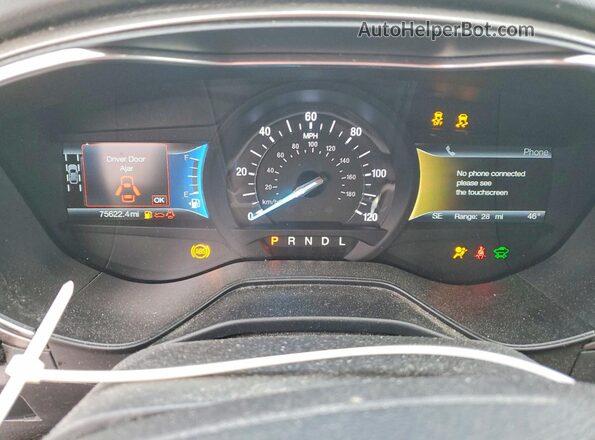 3FA6P0LU4LR158386 2020 FORD FUSION Black ხელსაწყოთა პანელის ხედი