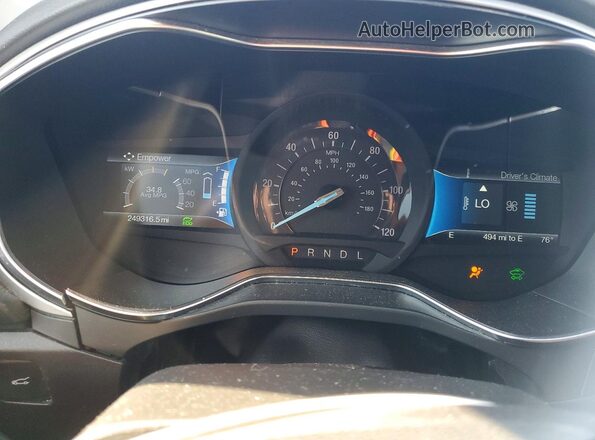 3FA6P0LU5GR313159 2016 FORD FUSION Gray Սարքավորումների վահանակի տեսք
