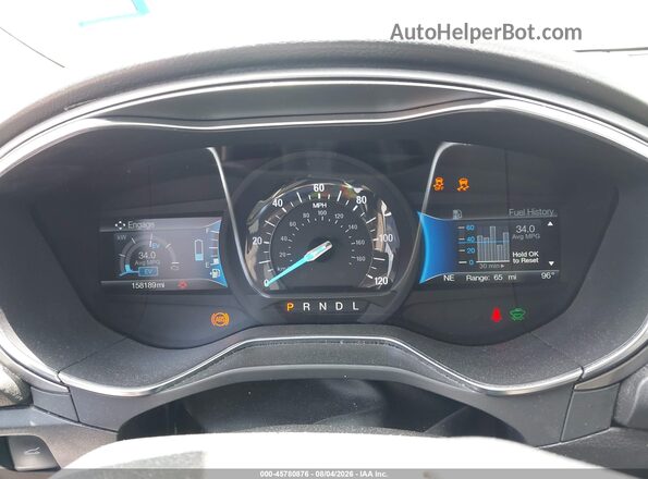 3FA6P0LU5HR380877 2017 FORD FUSION HYBRID White Widok tylnych siedzeń