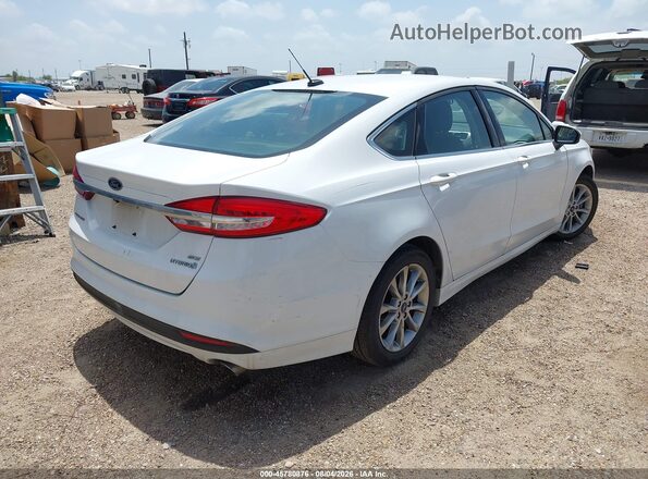 3FA6P0LU5HR380877 2017 FORD FUSION HYBRID White Tył prawy