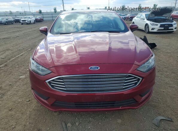3FA6P0LU5JR133963 2018 FORD FUSION Maroon Widok z przodu