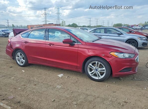 3FA6P0LU5JR133963 2018 FORD FUSION Maroon Przód prawy