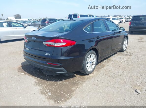 3FA6P0LU5KR211532 2019 FORD FUSION HYBRID Черный Задняя правая четверть