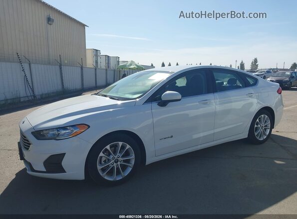 3FA6P0LU5KR274193 2019 FORD FUSION HYBRID White 
