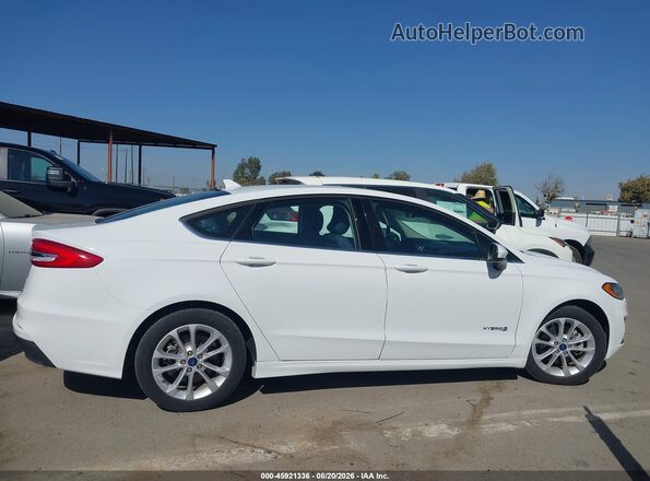 3FA6P0LU5KR274193 2019 FORD FUSION HYBRID White Widok wnętrza 360 stopni
