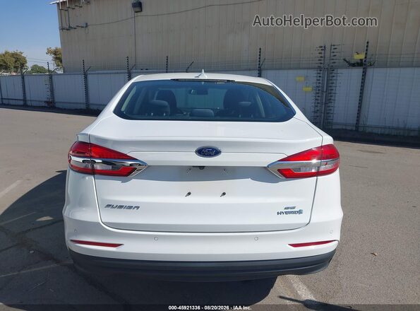 3FA6P0LU5KR274193 2019 FORD FUSION HYBRID White 