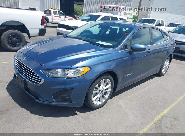 3FA6P0LU5KR274520 2019 FORD FUSION HYBRID Dark Blue Передня ліва чверть