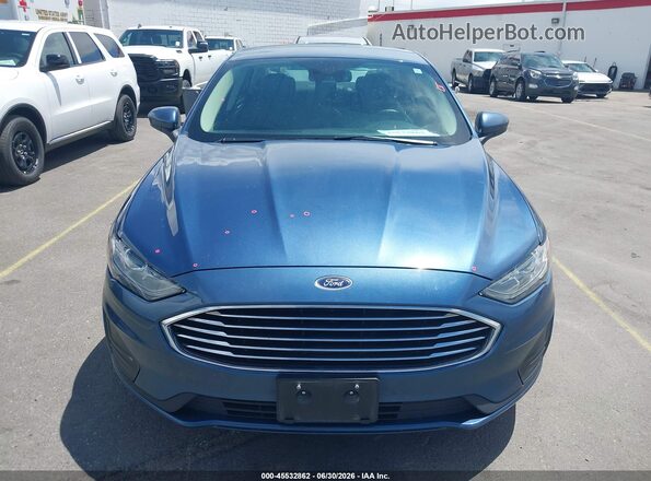 3FA6P0LU5KR274520 2019 FORD FUSION HYBRID Dark Blue Вид задньої частини салону