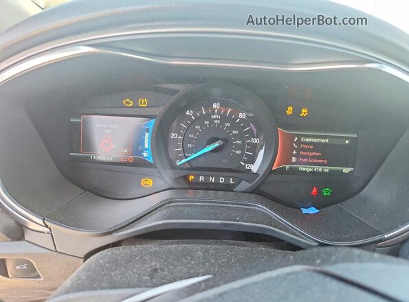 3FA6P0LU5LR258772 2020 FORD FUSION Gray Вид щитка приладів