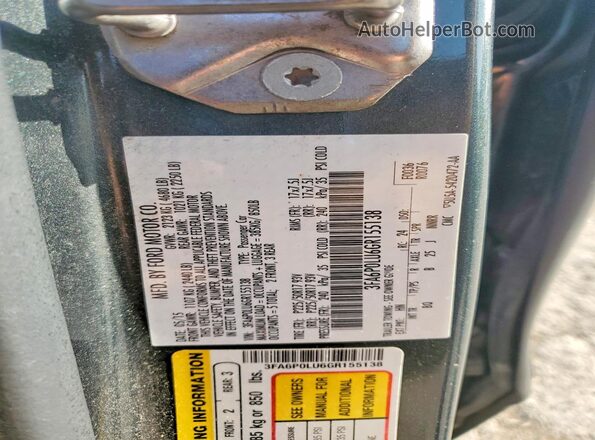 3FA6P0LU6GR155138 2016 FORD FUSION Gray Vista del compartimento del motor