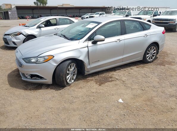 3FA6P0LU6HR325919 2017 FORD FUSION HYBRID Silver Front left