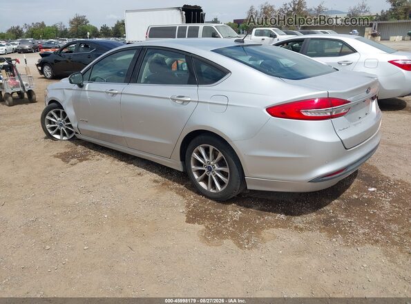 3FA6P0LU6HR325919 2017 FORD FUSION HYBRID Silver Rear left