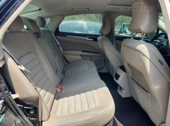 3FA6P0LU6JR116959 2018 FORD FUSION Black Rear seats view