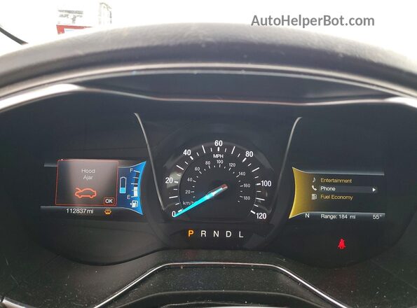 3FA6P0LU6JR118744 2018 FORD FUSION White Instrument cluster view