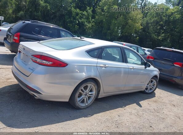 3FA6P0LU6JR147418 2018 FORD FUSION HYBRID Silver უკანა სალონის ხედი