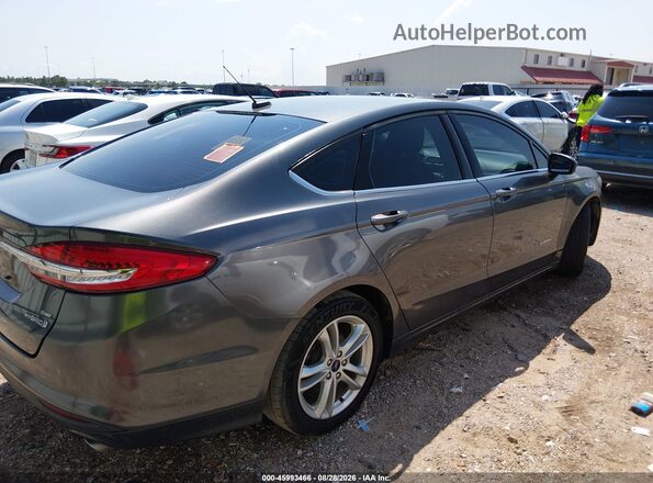 3FA6P0LU6JR197302 2018 FORD FUSION HYBRID Gray Widok z przodu