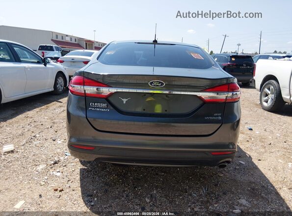 3FA6P0LU6JR197302 2018 FORD FUSION HYBRID Gray 
