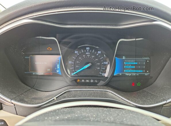 3FA6P0LU6JR261287 2018 FORD FUSION White ხელსაწყოთა პანელის ხედი