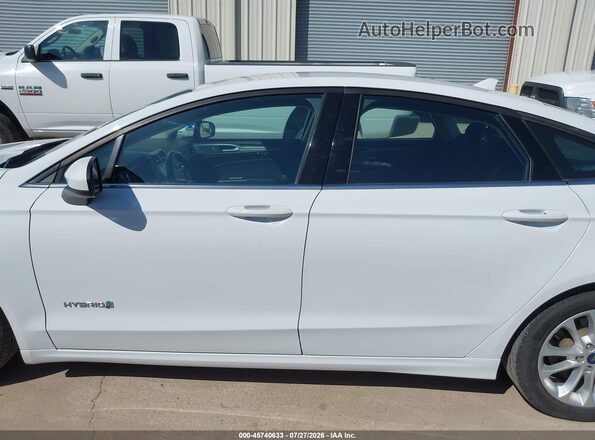 3FA6P0LU6KR211166 2019 FORD FUSION HYBRID White 