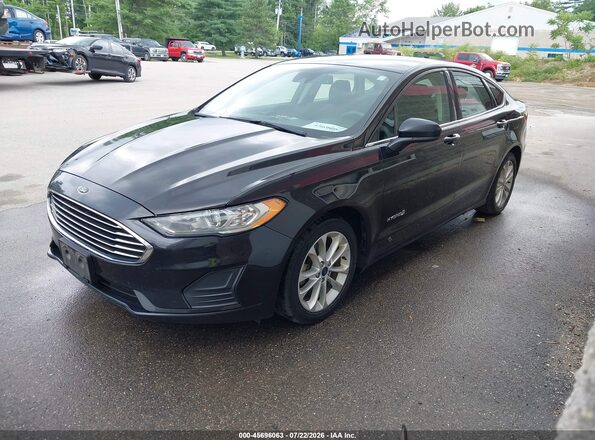 3FA6P0LU6KR226945 2019 FORD FUSION HYBRID Black Przód lewy