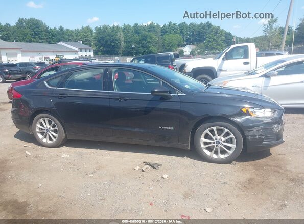3FA6P0LU6KR262148 2019 FORD FUSION HYBRID Black Вид задньої частини салону