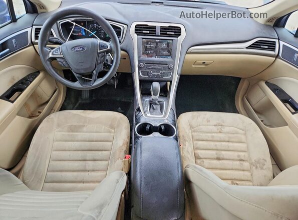 3FA6P0LU7GR388235 2016 FORD FUSION Blue Dashboard view